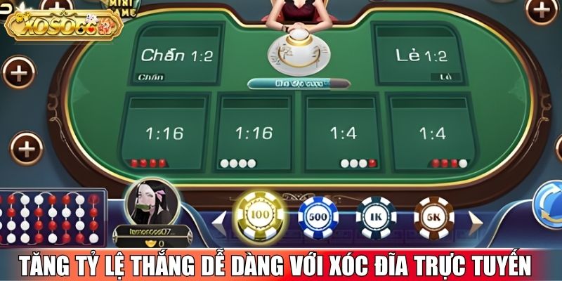 Tăng tỷ lệ thắng dễ dàng với xóc đĩa trực tuyến