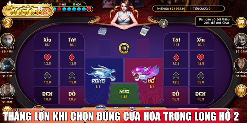 Thắng lớn khi chọn đúng cửa Hòa trong Long Hổ 2